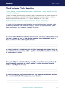 Free Kindness Activity Sheet | Year 5 | HASS / Personal Development | BookFlik