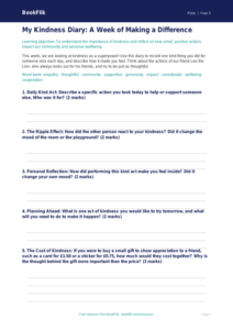 Free Kindness Template | Year 5 | HASS / Personal Development | BookFlik