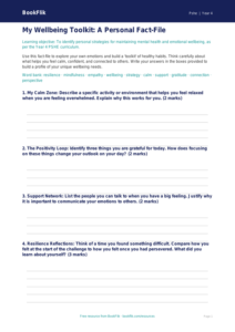 Mental Health Template Year 4 | HASS & Wellbeing Resources | BookFlik