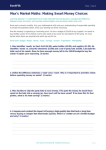 Free Money Worksheet | Year 4 | HASS / Personal Development | BookFlik