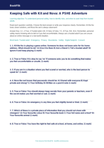 Personal Safety Quiz for Year 4 | Australian Curriculum HASS | BookFlik