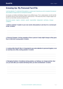 Understanding Puberty for Year 4 Students | Free HASS Resource | BookFlik