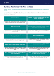 Free Resilience Flashcards | Year 4 | HASS / Personal Development | BookFlik