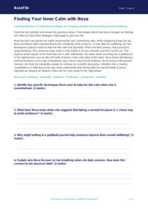 Wellbeing Comprehension Year 4 | HASS & Personal Development | BookFlik