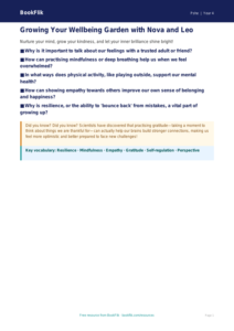 Free Wellbeing Poster | Year 4 | HASS / Personal Development | BookFlik