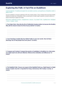 Buddhism Lesson Plan & Activity | Year 4 Religious Education | BookFlik