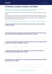 Christianity Worksheet Year 4 | Religious Education | BookFlik