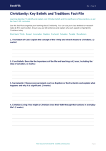 Christianity Lesson Template | Year 5 Religious Education | BookFlik
