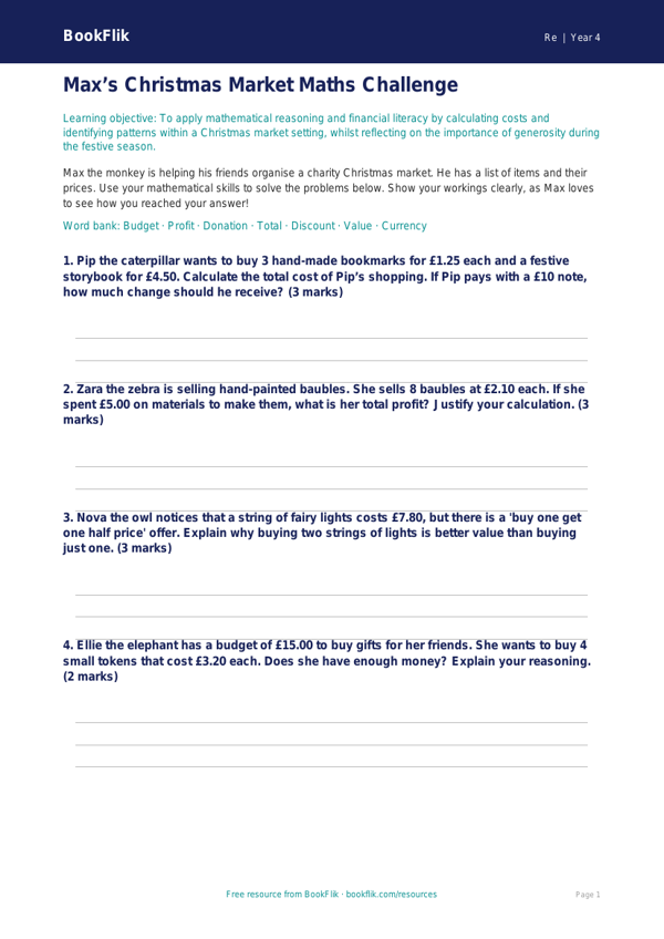 Free Christmas Activity Sheet | Year 4 | Religious Education | BookFlik worksheet preview — Re Christmas