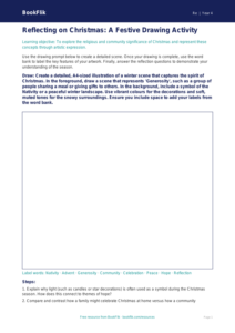 Free Christmas Drawing Sheet | Year 4 | Religious Education | BookFlik