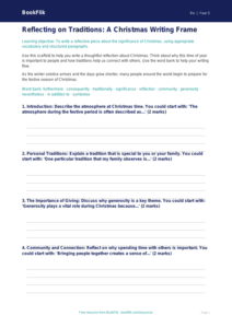 Free Christmas Writing Frame | Year 5 | Religious Education | BookFlik