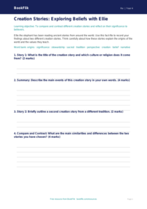 Free Creation Stories Template | Year 4 | Religious Education | BookFlik