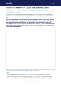 Free Diwali Drawing Sheet | Year 4 | Religious Education | BookFlik