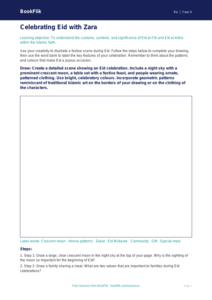 Free Eid Drawing Sheet | Year 4 | Religious Education | BookFlik