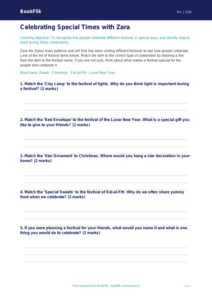 Free Festivals Activity Sheet | Foundation | Religious Education | BookFlik