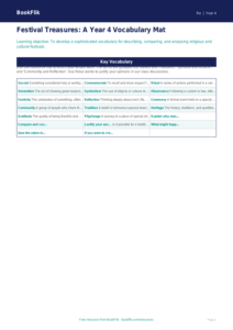 Festivals Word Mat: Year 4 Religious Education | BookFlik