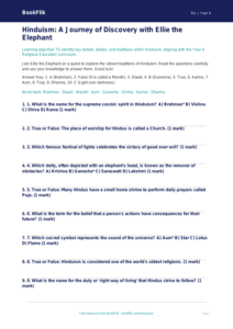 Hinduism Quiz for Year 4 | Religious Education Resources | BookFlik