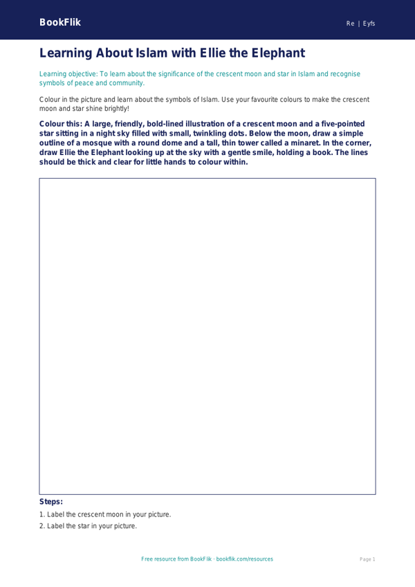 Free Islam Colouring Page | Foundation | Religious Education | BookFlik worksheet preview — Re Islam