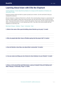 Free Islam Worksheet | Foundation | Religious Education | BookFlik
