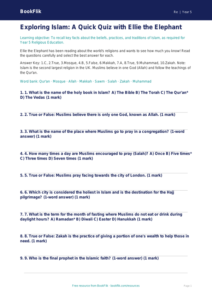 Free Islam Quiz | Year 5 | Religious Education | BookFlik