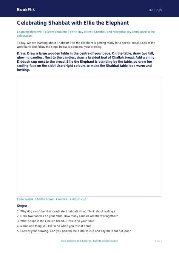 Free Judaism Drawing Sheet | Foundation | Religious Education | BookFlik worksheet preview — Re Judaism