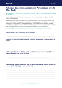 Year 4 Religious Education: Perspectives on Life After Death | BookFlik