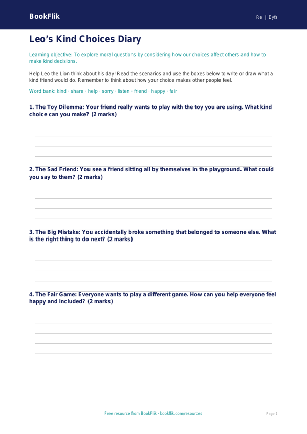 Moral Questions Template for Foundation | Religious Education | BookFlik worksheet preview — Re Moral Questions