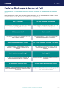 Free Pilgrimage Flashcards for Year 4 Religious Education | BookFlik