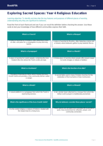 Free Places Of Worship Flashcards | Year 4 | Religious Education | BookFlik