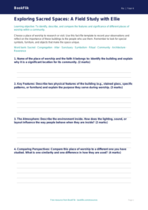 Free Places Of Worship Template | Year 4 | Religious Education | BookFlik