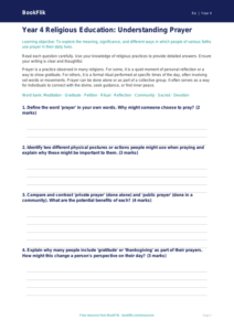 Year 4 Prayer Assessment: Religious Education Resources | BookFlik