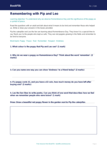 Free Remembrance Day Worksheet | Foundation | Religious Education | BookFlik