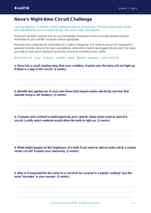 Science electricity worksheet year 4 greater depth