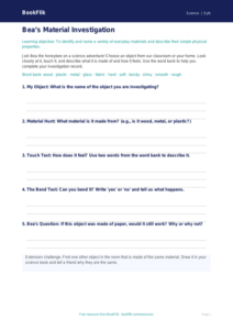 Everyday Materials Science Activity | Foundation | Australian Curriculum
