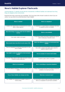 Free Habitats Flashcards | Year 5 | Science | BookFlik