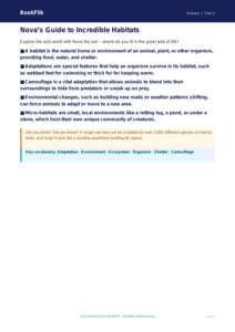 Free Habitats Poster | Year 5 | Science | BookFlik