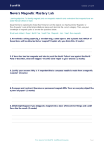 Free Magnets Activity Sheet | Year 4 | Science | BookFlik