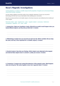 Free Magnets Writing Frame | Year 4 | Science | BookFlik
