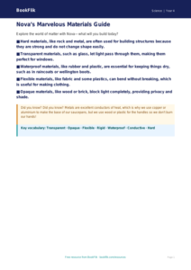 Free Properties Of Materials Poster | Year 4 | Science | BookFlik