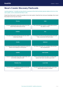 Free Space Flashcards | Year 4 | Science | BookFlik