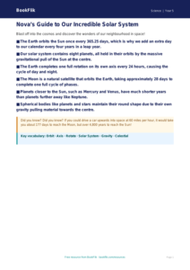 Free Space Poster | Year 5 | Science | BookFlik