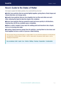 Free States Of Matter Poster | Year 4 | Science | BookFlik