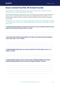 Spanish Animals Lesson Plan | Year 4 | Australian Curriculum