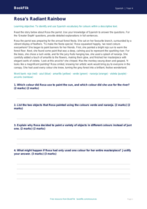 Colours in Spanish: Year 4 Comprehension & Activities | BookFlik