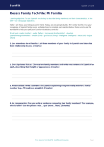 Spanish Family Tree Template | Year 5 Australian Curriculum | BookFlik