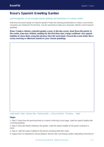 Free Spanish Greetings Drawing Sheet | Year 4 | BookFlik