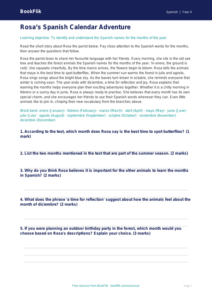 Free Months of the Year Comprehension | Year 4 | Spanish | BookFlik