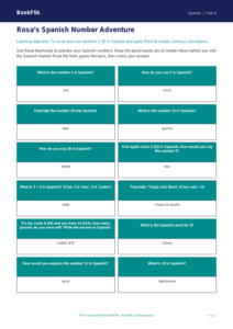 Spanish Numbers Flashcards Year 4 | Free Australian Curriculum Resources
