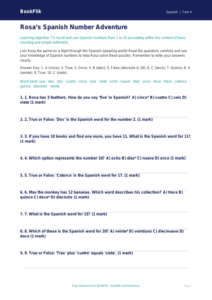 Spanish Numbers Quiz: Year 4 Maths & Language | BookFlik