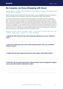 Year 4 Spanish Shopping Comprehension | Australian Curriculum Resources